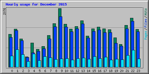 Hourly usage for December 2015