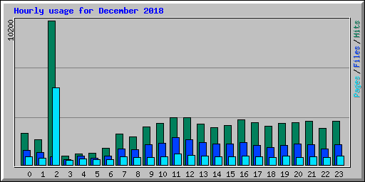 Hourly usage for December 2018