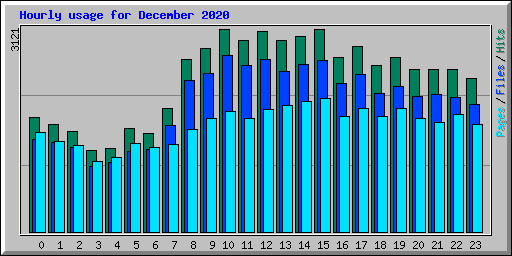 Hourly usage for December 2020