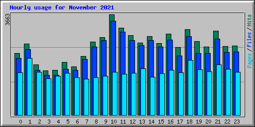 Hourly usage for November 2021
