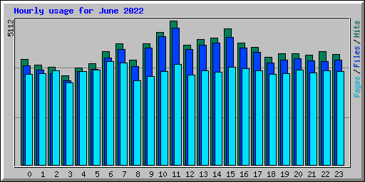 Hourly usage for June 2022