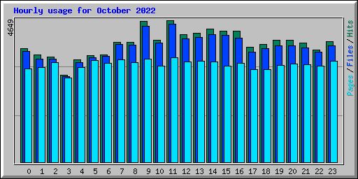 Hourly usage for October 2022