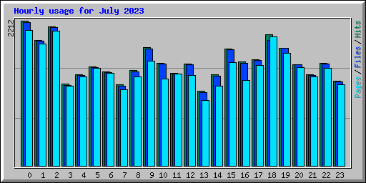 Hourly usage for July 2023